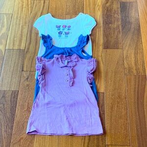 Janie and Jack Girls' Tops in White, Blue, and Purple